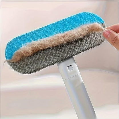 4-in-1 Pet Hair Removal Tool, Carpet Hair Removal Tool with Comb Pet Hair Remover for Furniture Reusable Long Handle for Furniture, Sofa, Carpet, and Bedding