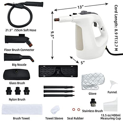 Goplus Multipurpose Handheld Steam Cleaner, Grey & White - color: Grey & White