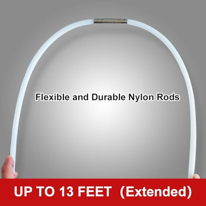 Particle Furnace Cleaning Brush, 100/150mm Brush,Chimney Brush,Dryer Vent Cleaner Kit,Flexible Rods,Up to 13FEET(9Pcs Rods+1Pcs 4" Brush) - color: 9pcs Rods+1pcs 4" Brush
