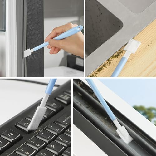 50 Spare Heads Disposable Toilet Brush Set, Crevice Cleaning for Appliances Doors Windows