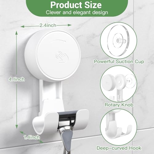 LUXEAR Suction Hooks Powerful Vacuum Suction Cup Hooks-1PACK Razor 1pack Single White - size: 1 Pack Single & 1 Pack Razor