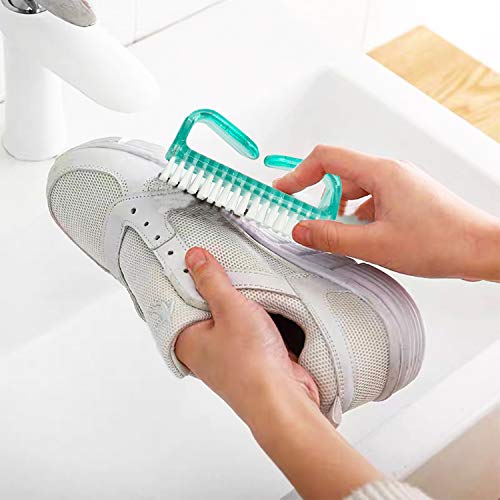 6 Pack Handle Grip Nail Cleaning Brush, Fingernail Brush Cleaner Scrub Brush Kit for Toes Shower and Women & Men & Pets (Color a) - color: Color a
