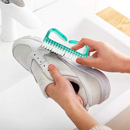 6 Pack Handle Grip Nail Cleaning Brush, Fingernail Brush Cleaner Scrub Brush Kit for Toes Shower and Women & Men & Pets (Color a) - color: Color a