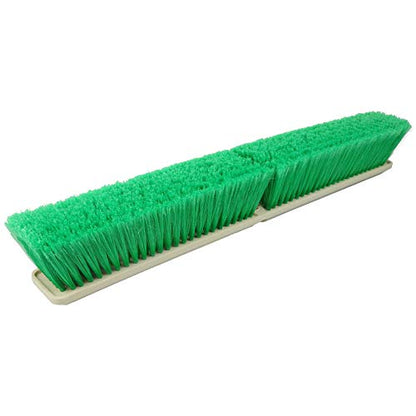Weiler 42164 Perma-Sweep Polystyrene Fine Sweep Floor Brush, 2-1/2" Width, 24" Overall Length, Green - size: 24 Inch, style: Fine Sweeping