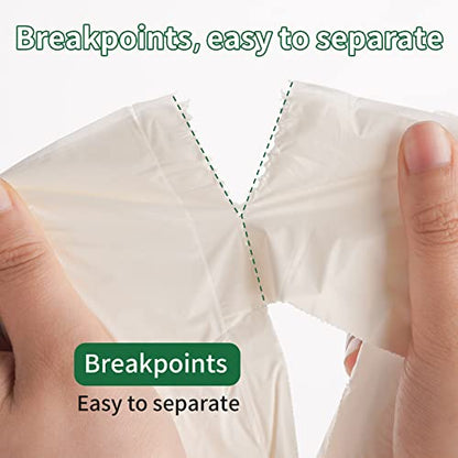 Biodegradable Handle Trash Bags 4-5 Gallon, 100% Compostable Garbage Bags Wastebasket Liners Bags for kitchen bathroom office garden,US BPI ASTM D6400 and Europe OK Compost Home Certified