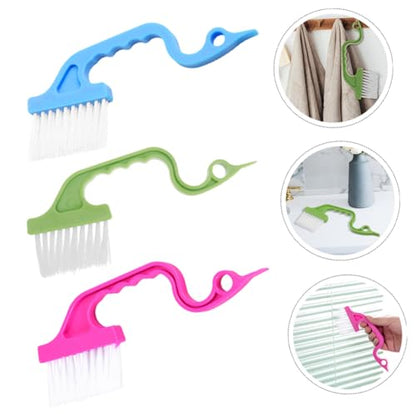 6Pcs Groove Gap Cleaning Brush Hand Held Window Track Cleaner for Spaces Multi Functional Design for Kitchen Bathroom and Sliding Door Tracks