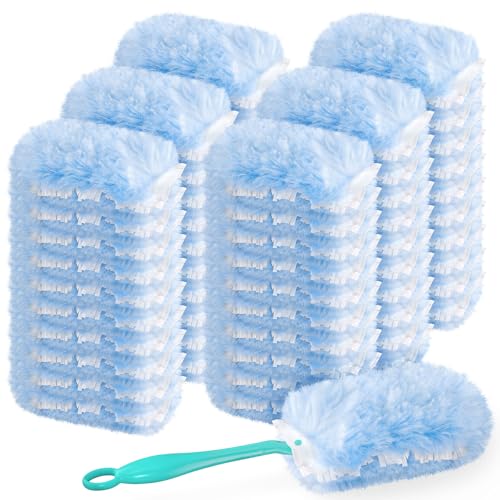 60 Count 360 Dusters Refills Compatible with Swiffer Duster with 2 Upgrade Hands - color: 60 Refills + 2 Handle