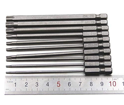 Aiyun 11-Piece Shark Vacuum Screwdriver Security Bit Set, S2 Steel Magnetic Security Screwdriver 4 Inch Star Driver Bit Set for Shark Vacuum T6-T40 (100mm Length) - size: 100mm Length (T6-T40)
