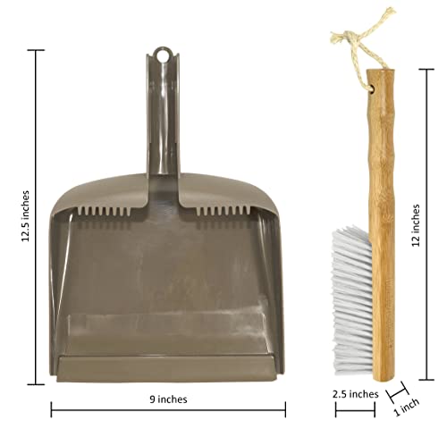 Harper Live.Love.Clean. Snap-Together Bamboo Counter Brush & Resin Dust Pan Set for Cleaning Dust, Pet Hair & Fine Dry Dirt - style: Bamboo Counter Brush & Dust Pan