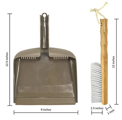 Harper Live.Love.Clean. Snap-Together Bamboo Counter Brush & Resin Dust Pan Set for Cleaning Dust, Pet Hair & Fine Dry Dirt - style: Bamboo Counter Brush & Dust Pan