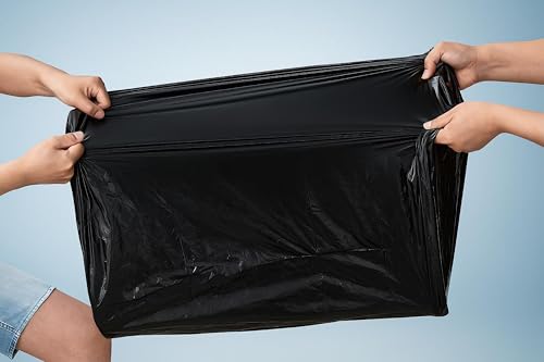 13 Gallon Drawstring Trash Bags (120 Count) – Black Garbage Bags, Leak & Tear Resistant, Tall Kitchen Trash Bags for Home, Office & Commercial Use, Odor Control – San Zooni