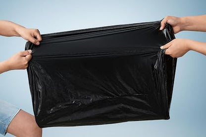 13 Gallon Drawstring Trash Bags (120 Count) – Black Garbage Bags, Leak & Tear Resistant, Tall Kitchen Trash Bags for Home, Office & Commercial Use, Odor Control – San Zooni