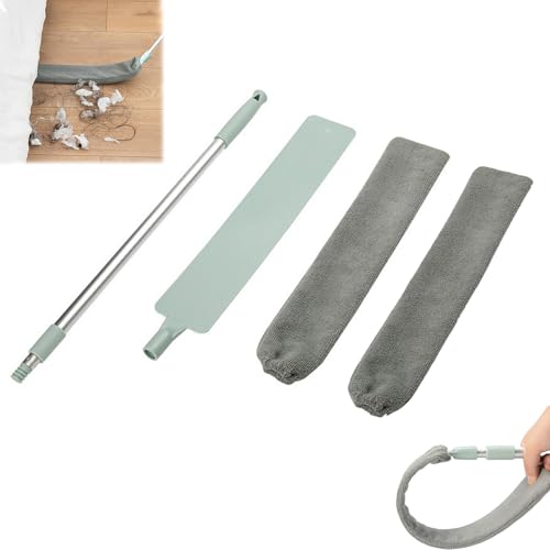 Retractable Gap Dust Cleaning Artifact,Retractable Gap Dust Cleaner Under Appliance Microfiber Duster,Washable Dusting Brush for Home,Ceiling,Blinds (1 Set with one Replacement Head) - color: 1 Set With One Replacement Head
