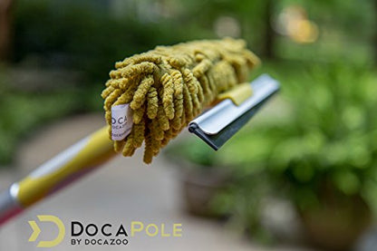 DOCA Telescoping Pole Attachment - Extension Pole for Cleaning, Feather Duster, Window Washing Kit, Paint Roller, Window Squeegee - High Reach Extendable Kit for Indoor & Outdoor - Squeegee Scrubber - size: Head Only - No Pole, style: Squeegee Scrubber