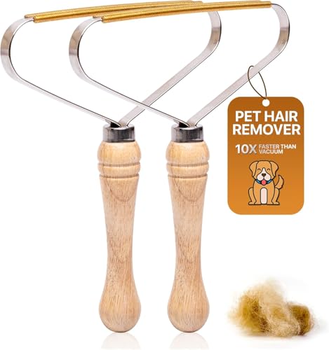 2-Pack Pet Hair Removal Tool - Carpet Rake and Squeegee for Pet Hair Remover Tool - Lint Remover and Hair Scraper for Couch - Easy to Clean Fuzz Fur and Pro Cat Dog Hair Remover for Rugs,Car Floor Mat - size: 2 Pack