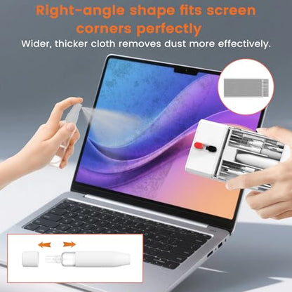 Keyboard Cleaning Kit Laptop Cleaner, 22-in-1 Computer Screen Cleaning Brush Tool, Multi-Function PC Accessories Electronic Cleaner Kit Spray for iPad iPhone MacBook Earbud Camera Monitor