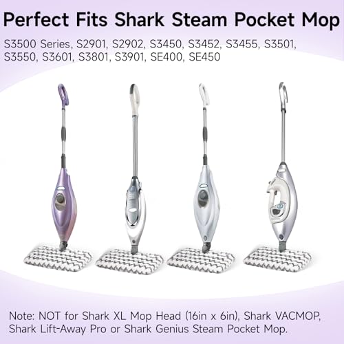 Steam Mop Replacement Pads for Shark S3500 Series S3501 S3601 S3550 S3801 S3901 SE450 S3601D S3901D S2901 S2902 Microfiber Steam Pocket Mop Pads Washable, 6 Pack - size: 6 Pack