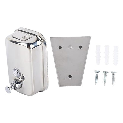 500ml Dispenser, Medium Capacity Durable Wall Mounted Commercial Dispenser, Stainless Steel for Public Places
