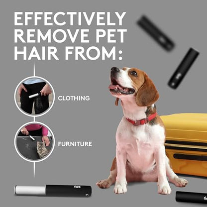 Flint Classic Black Retractable Mini Lint Roller with 90 Extra Sticky Sheets, Small and Portable Lint Roller, Ideal Pet Hair Remover, Travel Lint Rollers for pet Hair Extra Sticky - color: Black