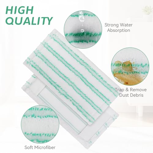 Microfiber Mop Pads Replacement for Quick Shine Hard Surface Floor Polish Mop: Washable & Reusable Pad,Wet Dry HardFloor Cleaning Refills Pad（2 Pack） - size: 2 Pack