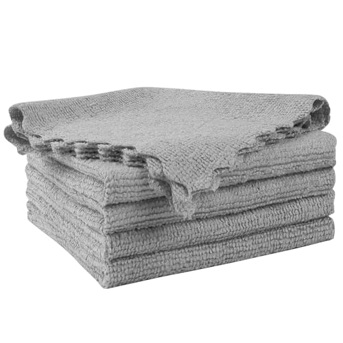 Orighty Microfiber Cleaning Cloth, 5 Pack Highly Absorbent Cleaning Rags, Household Cleaning Supplies, Reusable Lint Free Cloths Microfiber Rag for House, Kitchen, Car Care, 12x11 inch, Grey - color: Grey, size: 5 Pack