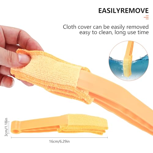 4pcs Window Venetian Blind Cleaner Duster Tool, Include 2pcs 7 Finger Blind Duster Brush & 2pcs Shutter Cleaner Brushes, Blinds Cleaning Brush Tool for Blinds Air Conditioner Vent Keyboard