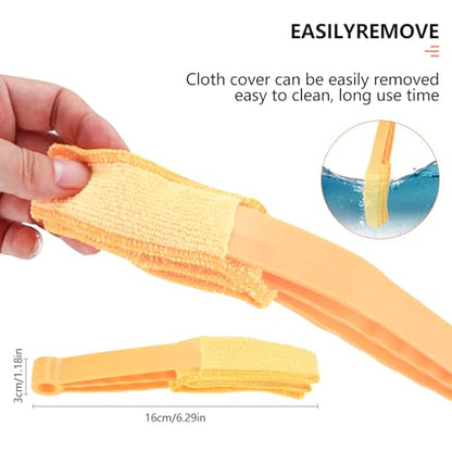 4pcs Window Venetian Blind Cleaner Duster Tool, Include 2pcs 7 Finger Blind Duster Brush & 2pcs Shutter Cleaner Brushes, Blinds Cleaning Brush Tool for Blinds Air Conditioner Vent Keyboard