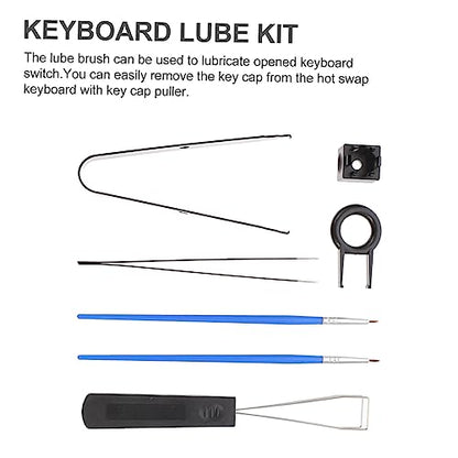 1set Mechanical Keyboard Lubrication Tool Kit Set for Cleaning and Maintenance Includes Keycap Puller and Brush for Easy Use and Storage for Keyboard Enthusiasts
