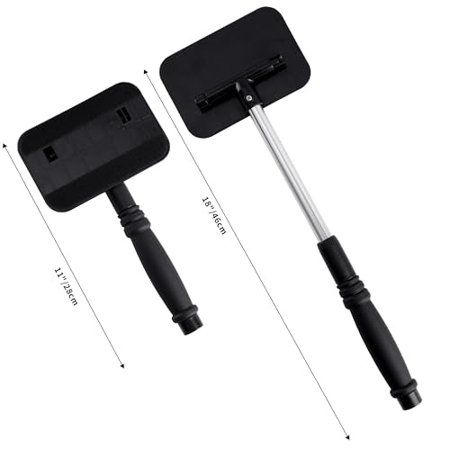 Polyte Pivoting Windshield Glass Cleaning Tool Extendable Aluminum Handle w/3 Premium Microfiber Covers