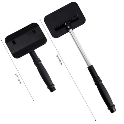 Polyte Pivoting Windshield Glass Cleaning Tool Extendable Aluminum Handle w/3 Premium Microfiber Covers