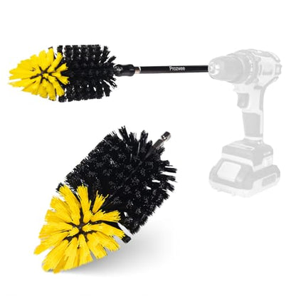 2PACK Tile Corner Drill Brush Set,with Extend Bar Which can Hold and Stabilize,Upgraded Brush Made to Tackle Corner Stains,Cleaning Corner of Grout, Tiles, Sinks,Bathroom,etc. - size: 2PCS Brush+1PCS Drill Extension