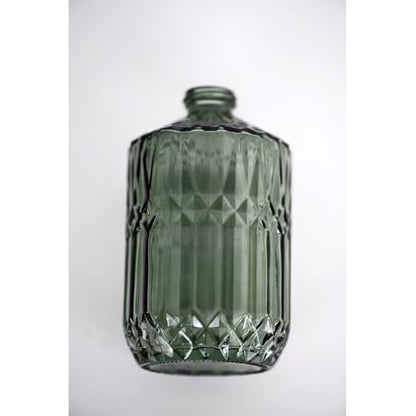 18oz Green Glass Soap Dispenser, Refillable Kitchen, Bathroom Thick Glass Soap Dispenser with Golden Rustproof Pump for Dishwashing Liquid, Hand Soap, Lotion, Body Wash (Green-Golden Pump) - color: Green-golden Pump