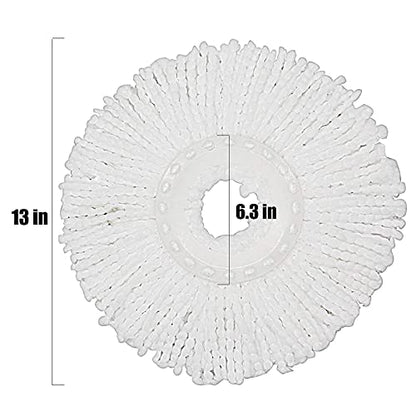 5 Replacement Mop Micro Head Refill for 360° Spin Magic Mop-Microfiber Replacement Mop Head-Round Shape Standard Size