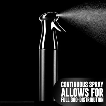 Colortrak Luminous Spray Bottle, 250ml/8.5oz Bottle with Full 360° Distribution, Easy-Use Pump, Quick View Window to Monitor Water Level, Eco-Friendly, Black - color: Black
