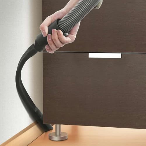25" Long Flexible Crevice Tool Vacuum Cleaning Attachment with Removable Brush Head For All 1-1/4 inch or 1-3/8 inch Connector Hoses Helps Clean Cobwebs on Ceiling, Dryer Lint, Under Furniture