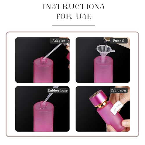 2pcs 50ml Glass Spray Bottle for Perfume,Refillable Travel Perfume Atomizer Bottles,Pink Portable Cologne Atomizer Empty Bottle.(Pink*2) - color: Pink*2