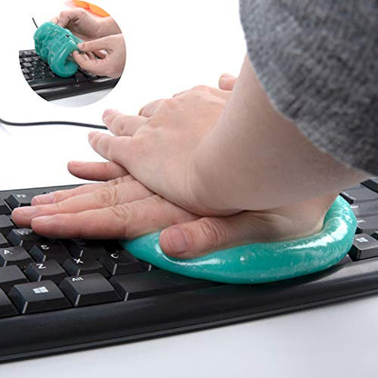 ASFSKY Keyboard Cleaning Gel Keyboard Cleaner Adheres to Dust and Debris in The Crevices of The Keyboard, Also Suitable for Car Interior Cleaning, Office Cleaning, Electronics Cleaning - color: Green