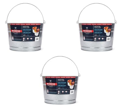 Behrens 4.25 Gallon Galvanized Steel Pail (3 Pails) - style: 3 Pails