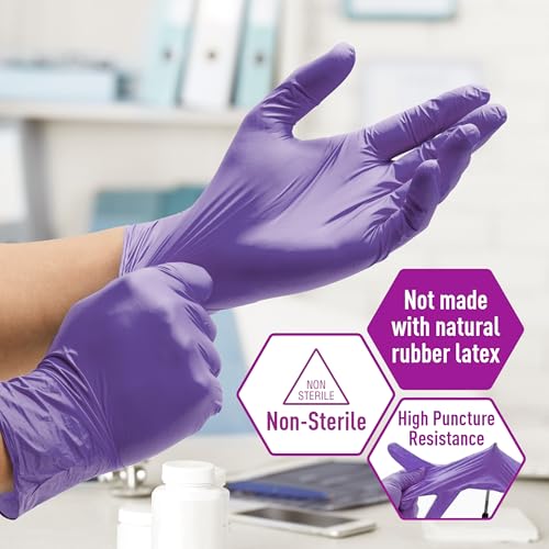 MedPride Powder-Free Nitrile Exam Gloves, Large, Large (Pack of 100) - size: Large (Pack of 100)