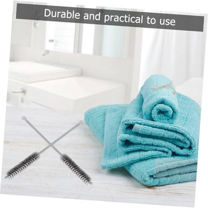 FOMIYES 10Pcs Stainless Steel Wire Tube Cleaning Brushes Heavy Duty Rust Remover with Long Handle for Sewer Drain Pipe Cleaning and Rust Removal Tools