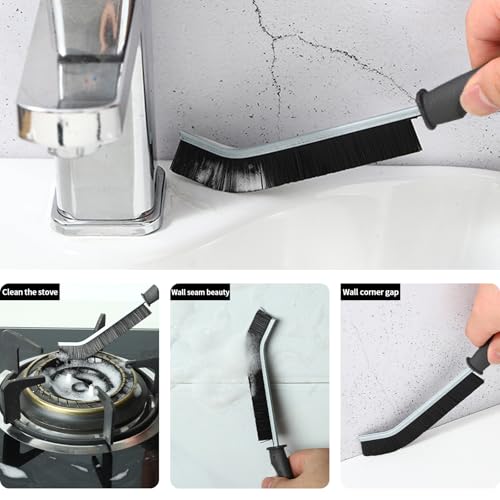 Multifunctional Gap Cleaning Brush – Crevice Brush for Bathroom Tile, Window Tracks, Grout & Hard-to-Reach Corners – Wall-Mounted Dust Remover with Stiff Bristles