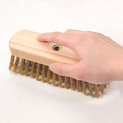 Pizza Oven Brush 7 Inch Brass Bristles Replacement Brush Head and Scraper - size: 7" Replacement Brush Head