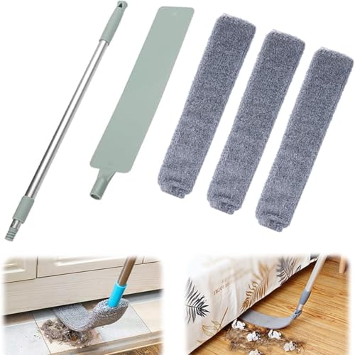 Retractable Gap Dust Cleaner, Extendable Microfiber Duster with Bendable Head, Reusable Washable Gap Duster Cleaning Tool for Home Kitchen Ceiling Blinds Sofa Bed Fridge Under Furniture (Set C) - color: Set C