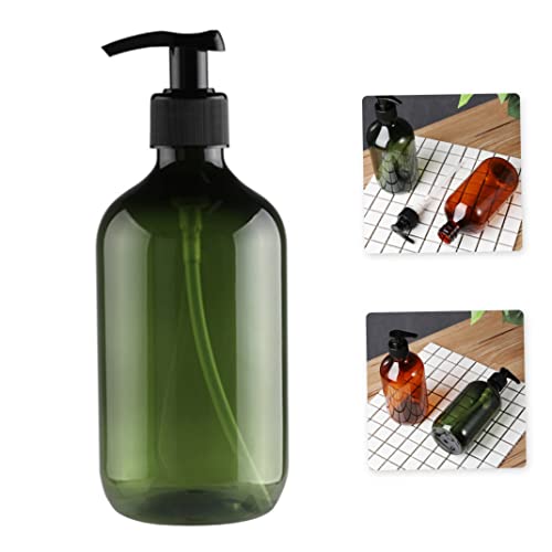 Empty Pump Bottle Refillable Lotion Shampoo Liquid Dispenser Shower Gel Container 300ml Green