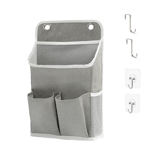 Hanging Basket for Organizing, Wall Organizer with Pockets and Over The Door Organizer，Can for Home, Closet, Office and Camper (1 Grey) - color: Grey, size: 1 pack