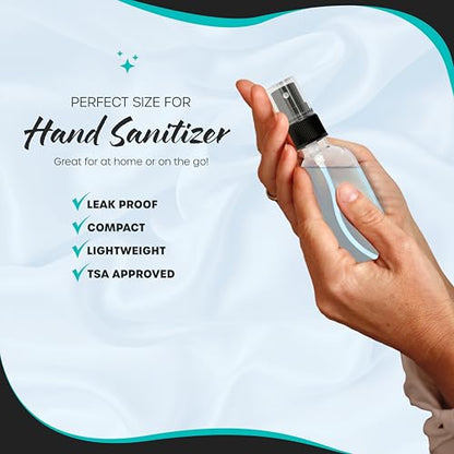 Nevlers Clear Glass Small Spray Bottle 2 Oz 24 Pack Spritzer Bottles | Small Travel Spray Bottle Set w/ Shrink Wrap, Funnel, Brush, Marker & Labels | Face & Body Small Atomizer Fine Mist Sprayer - color: Clear, style: 24 Pack