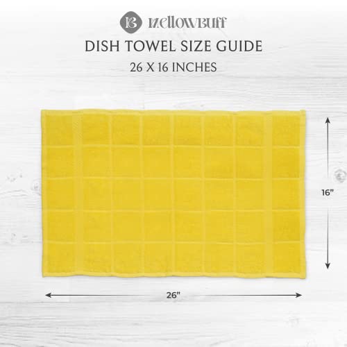 100% Cotton Terry Dish Cloth & Dish Towel, 6 Pack, Super Soft and Absorbent Kitchen Towels, Perfect for Kitchen Cleaning and Dish Washing (Yellow (DT and DC Combo)) - color: Yellow (Dt and DC Combo)