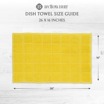 100% Cotton Terry Dish Cloth & Dish Towel, 6 Pack, Super Soft and Absorbent Kitchen Towels, Perfect for Kitchen Cleaning and Dish Washing (Yellow (DT and DC Combo)) - color: Yellow (Dt and DC Combo)