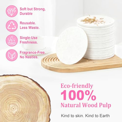 3.15in Large Compressed Facial Sponges 60 Pcs, 100% Natural Cellulose Face Sponges for Cleansing, Gentle Exfoliating, Makeup & Mask Removal, Spa Skincare, Travel Essentials for Women (White, Reusable) - color: White