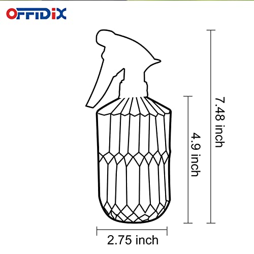 OFFIDIX Glass Spray Bottle,Plant Mister,Pressure Watering Can,Water Spray Bottle with Adjustable Nozzle,0.43L/15.17oz Handheld Spray Bottles for Outdoor Indoor Garden,Cleaning Solutions - color: C-Transparent